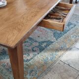 Solid oak farmhouse table 260x100