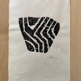 Original slate print on Japan by Raoul UBAC, Sillon II, 1975