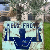 Enamelled advertising plate Frote Piles