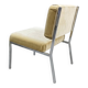 Vintage design armchair in chrome & yellow velvet
