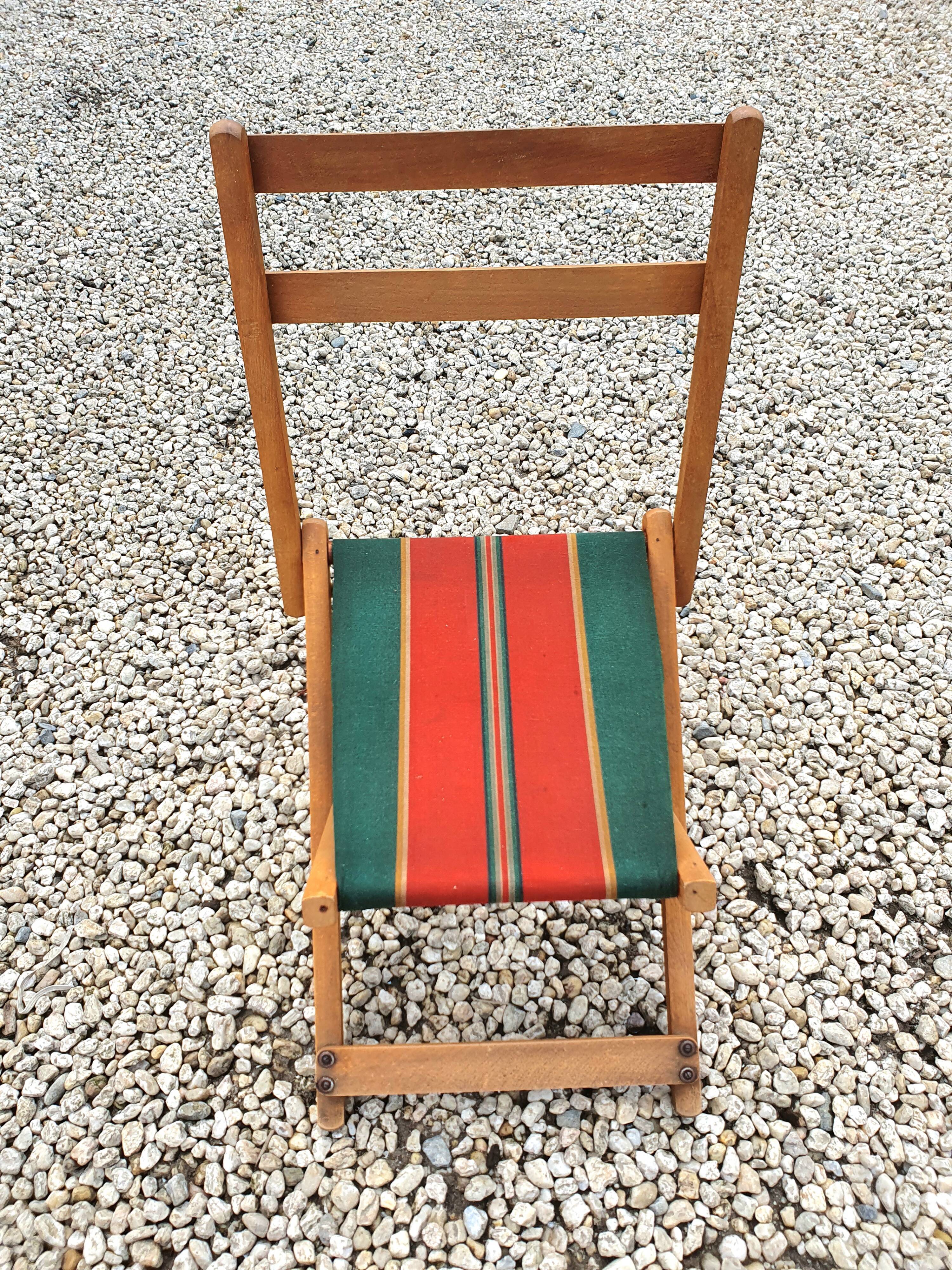Folding chair of fisherman fabric bayadère