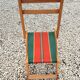 Folding chair of fisherman fabric bayadère