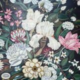 Pendant Gd Tableaux HST "Bouquet of flowers" signed Germaine Michelet + frame