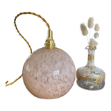 Walker with vintage pink clichy glass globe