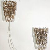 Par de apliques de cristales. Alemania, 1960s.