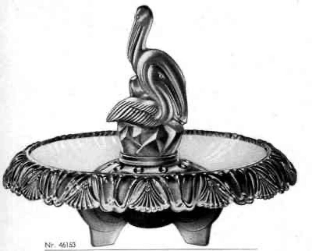 Topaz-Violet Cloud Glass Bowl or Centerpiece by Walther & Sohne, Germany