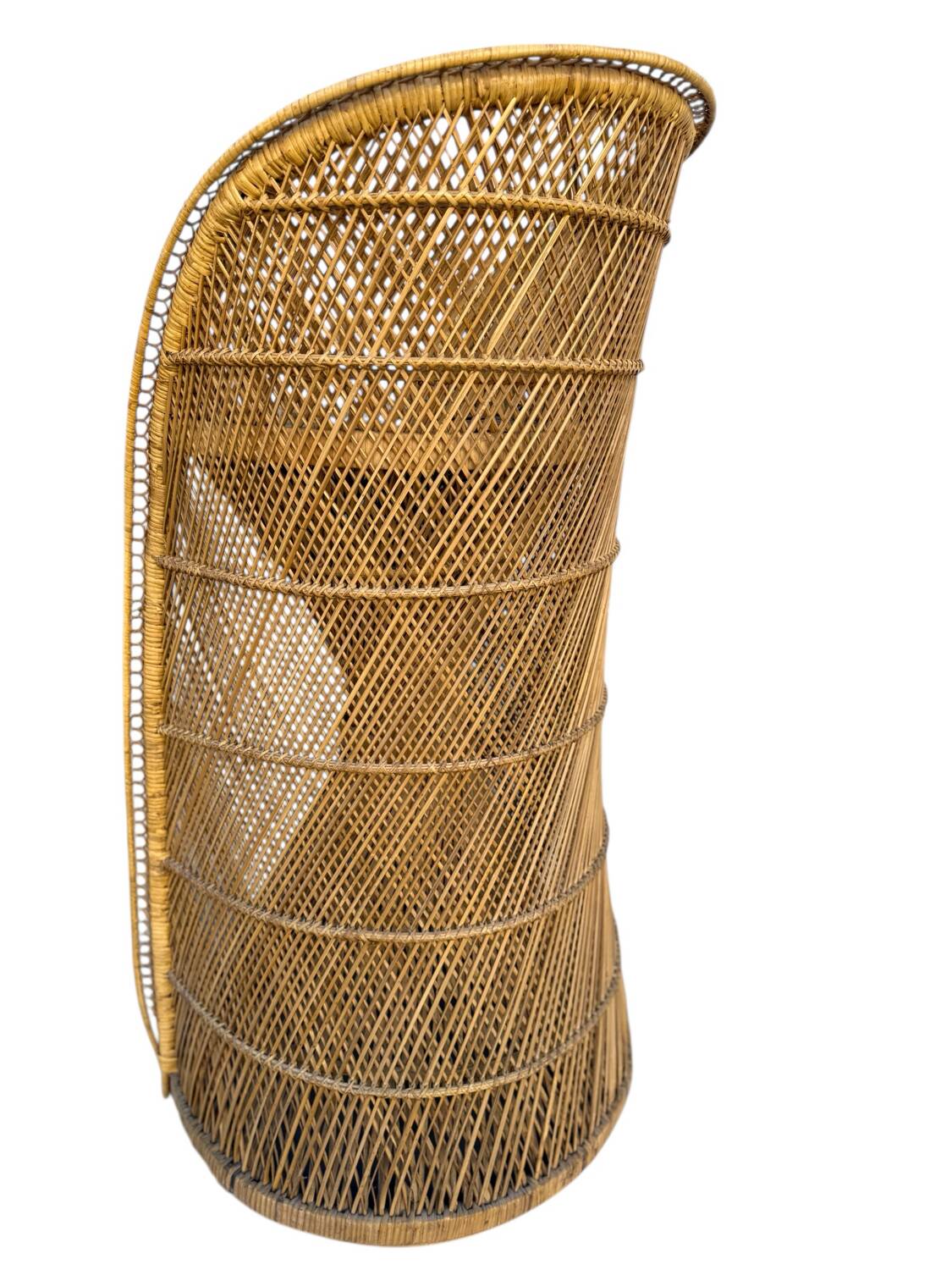 Natural Rattan Stool from the 1960s France