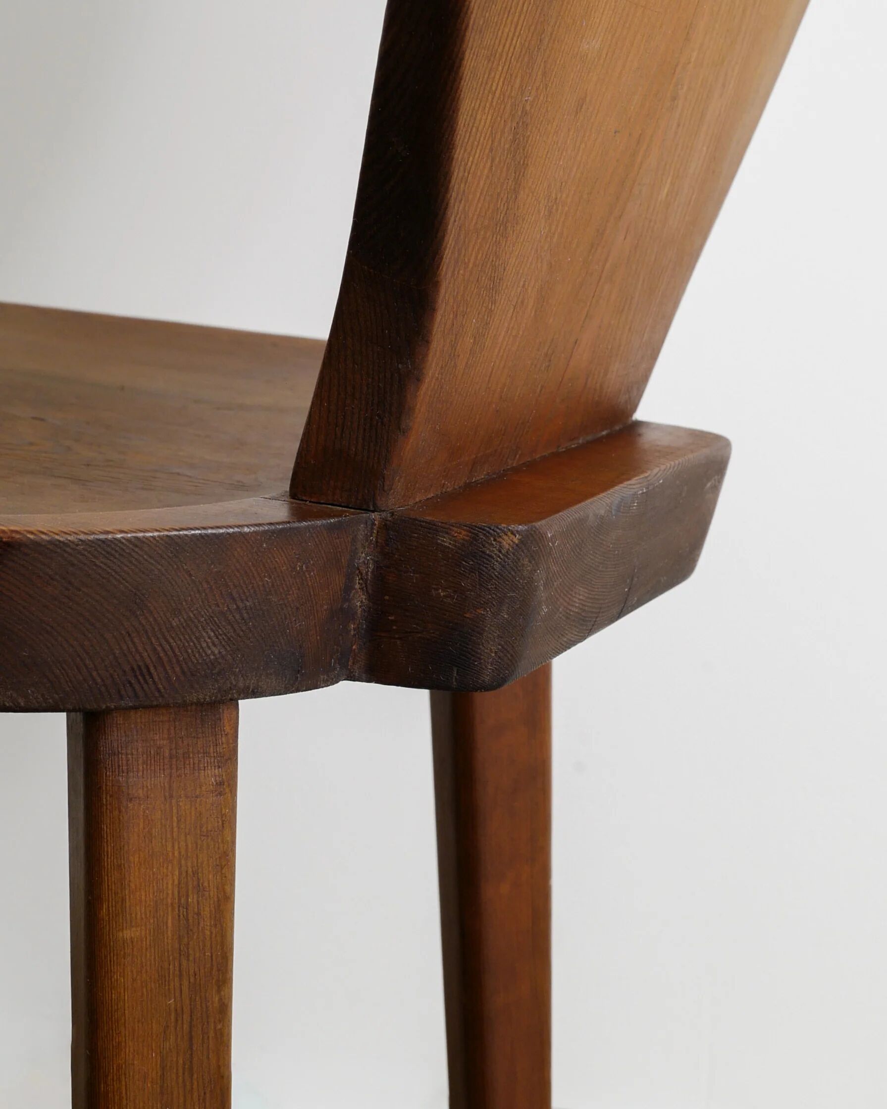 Vintage Swedish Modern Wooden "Skedblad" Pine Chair by Carl Malmsten, 1930s