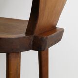 Vintage Swedish Modern Wooden "Skedblad" Pine Chair by Carl Malmsten, 1930s