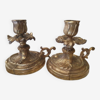 Pair of baroque candle holders