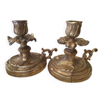 Pair of baroque candle holders