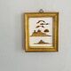 Wabi sabi wood and leaf board, gold leaf wood frame