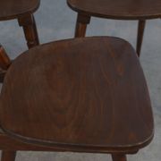 Set of 7 oak and beech plywood chairs