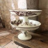 Earthenware compote by Jules Vieillard, Bordeaux