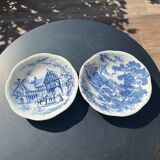 Lot - 2 plates in Gien blue pattern