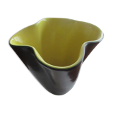 Vase noir et jaune vallauris années 50 signé elchinger