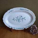 Plat de service arcopal myosotis Véronica vintage