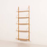 Danish mid-century oak shelving unit in Cadovius style, 1970s