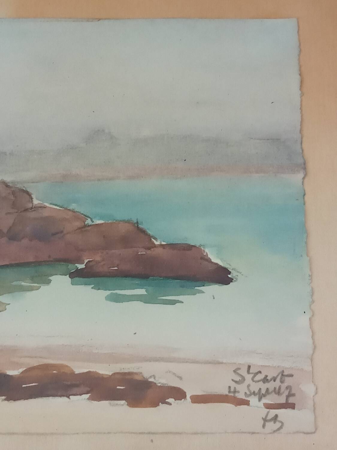 Paire d'acquarelles de Saint Gast, 1947, signées FG