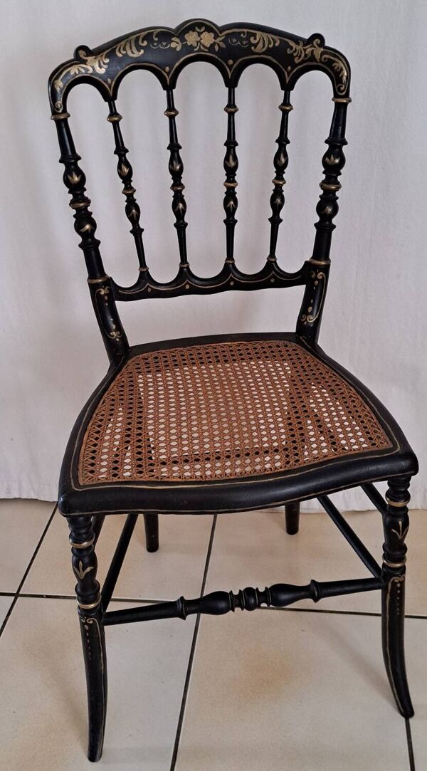 Chaise cannée d'époque Napoléon III