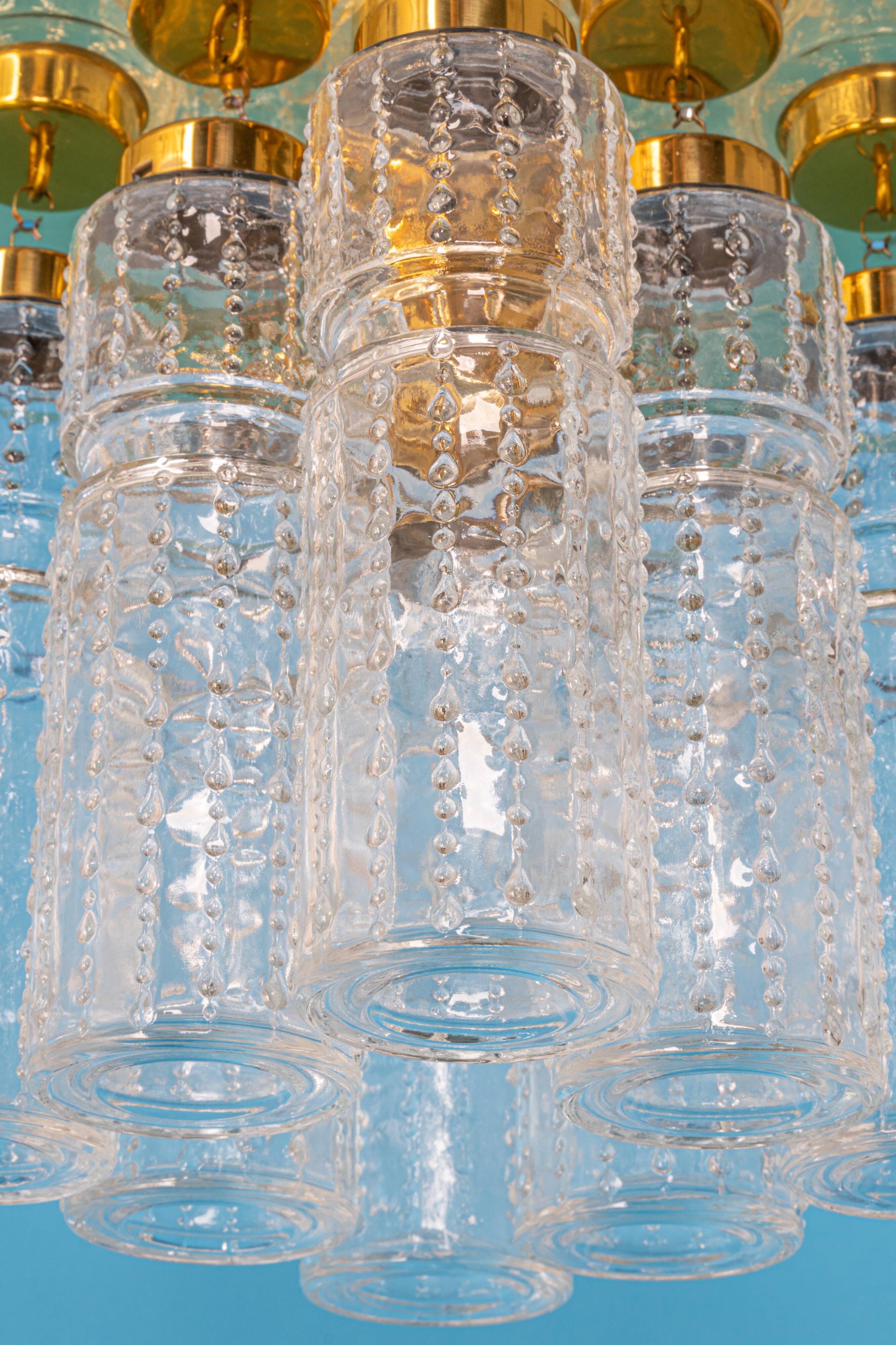 Glass ceiling lights Limburg, Germany, 1970s