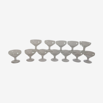 Set of 12 hand made champagne cups