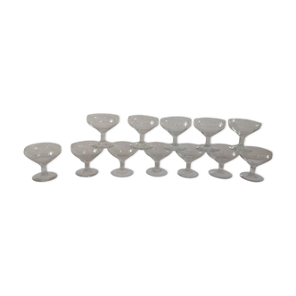 Set of 12 hand made champagne cups