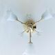Ceiling lamp art deco flowers three fires