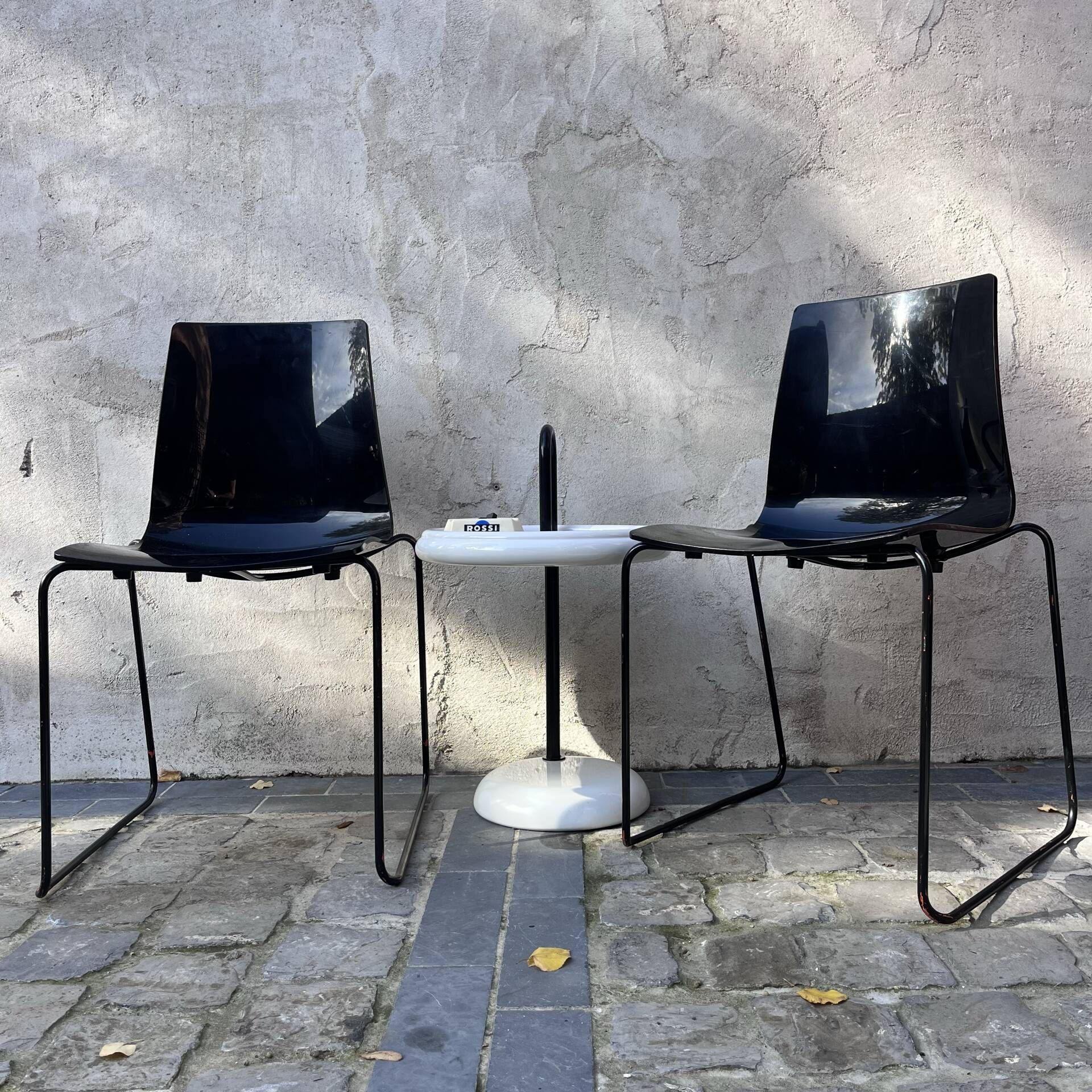 2 polycarbonate chairs 1980