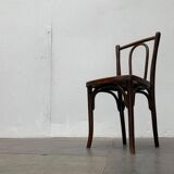 Art Deco curved wooden café chair, 1930s