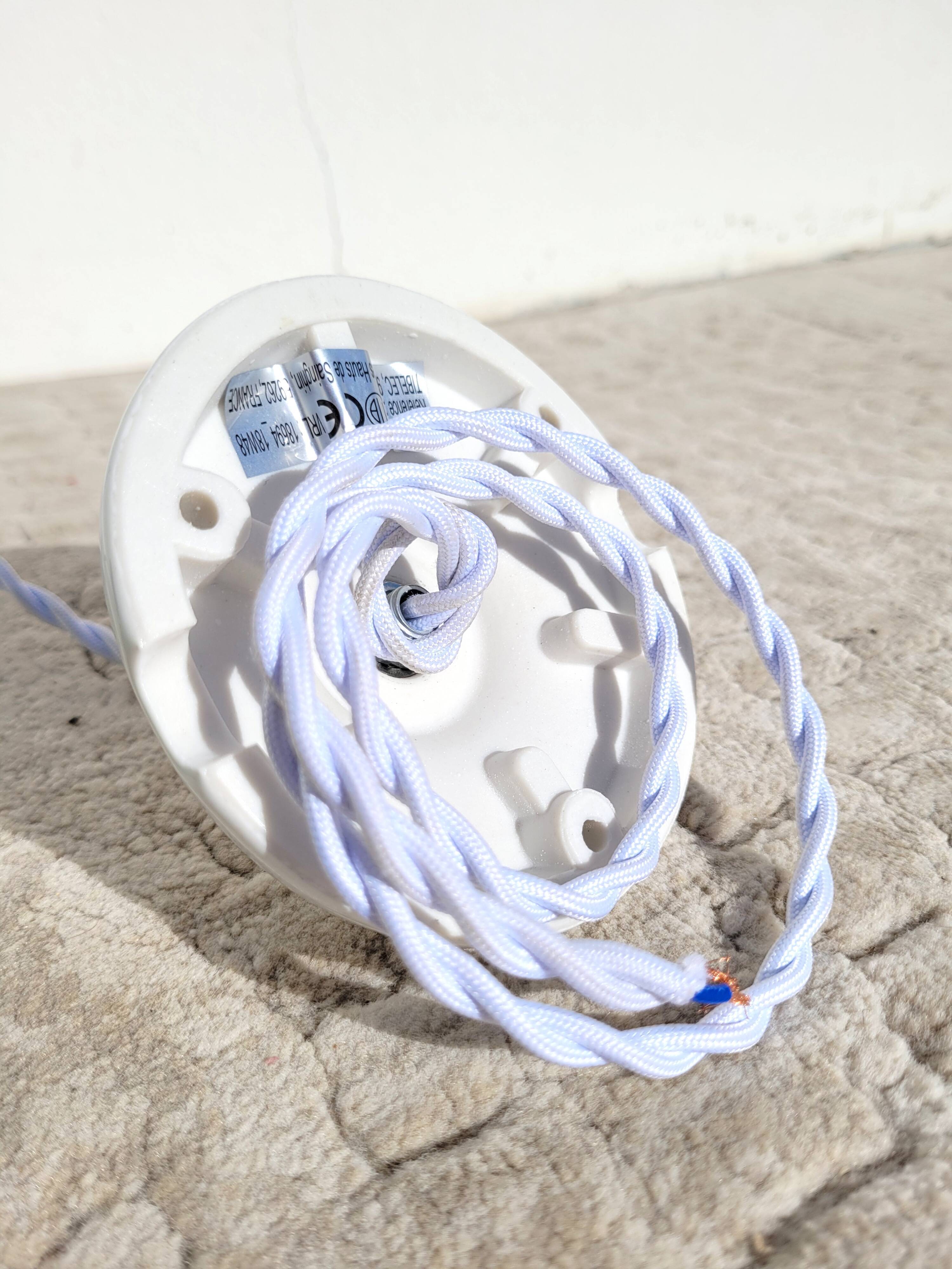 Vintage Clichy porcelain pendant lamp