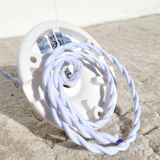 Vintage Clichy porcelain pendant lamp