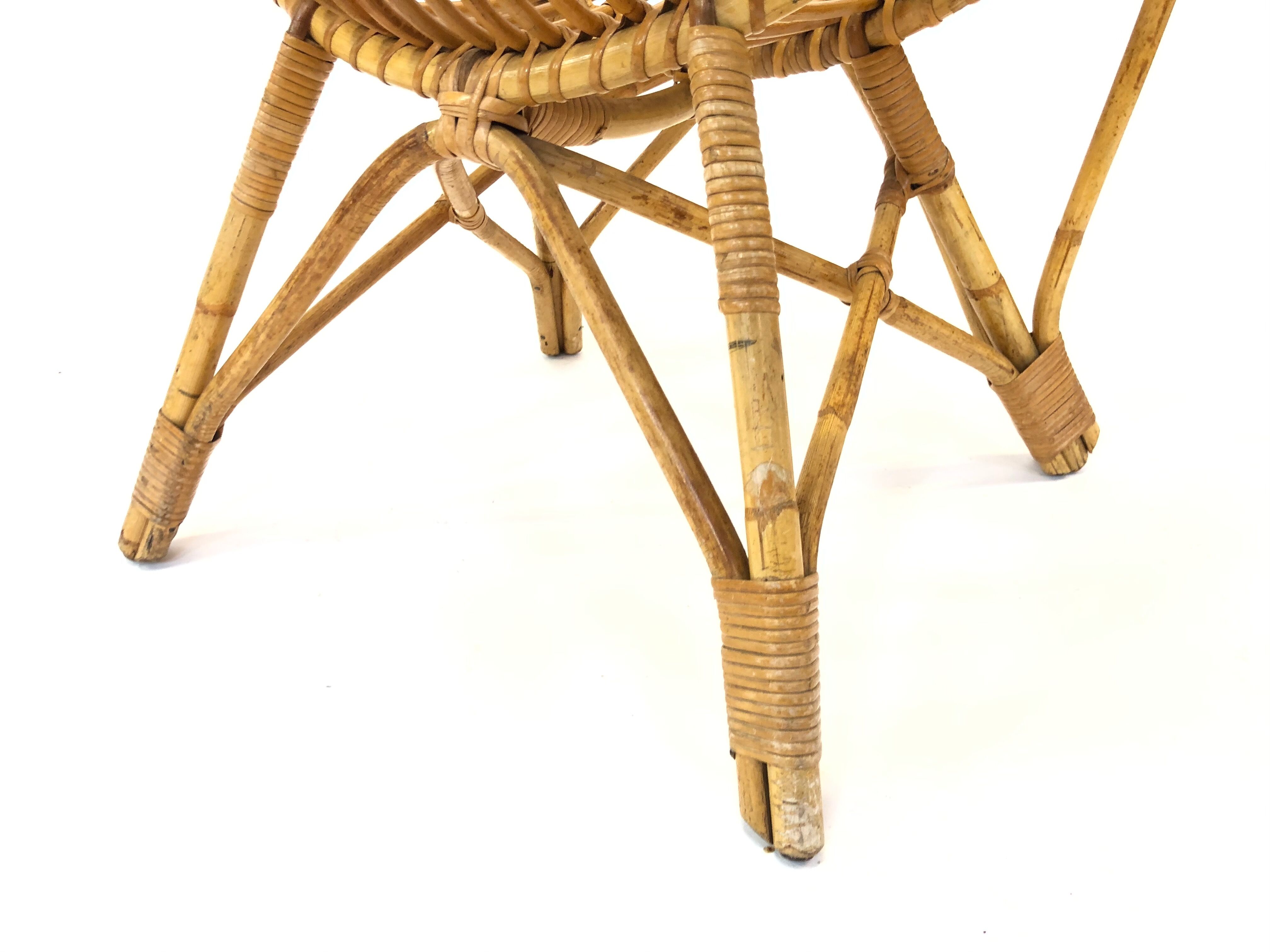 Fauteuil rotin Van Rohe Noordwolde, 1960