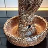 Pair of large format stoneware candlesticks