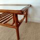 Table basse vintage rotin, bambou et verre-esprit bohème 70s