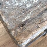 Vintage wooden painter's workshop tabouret
