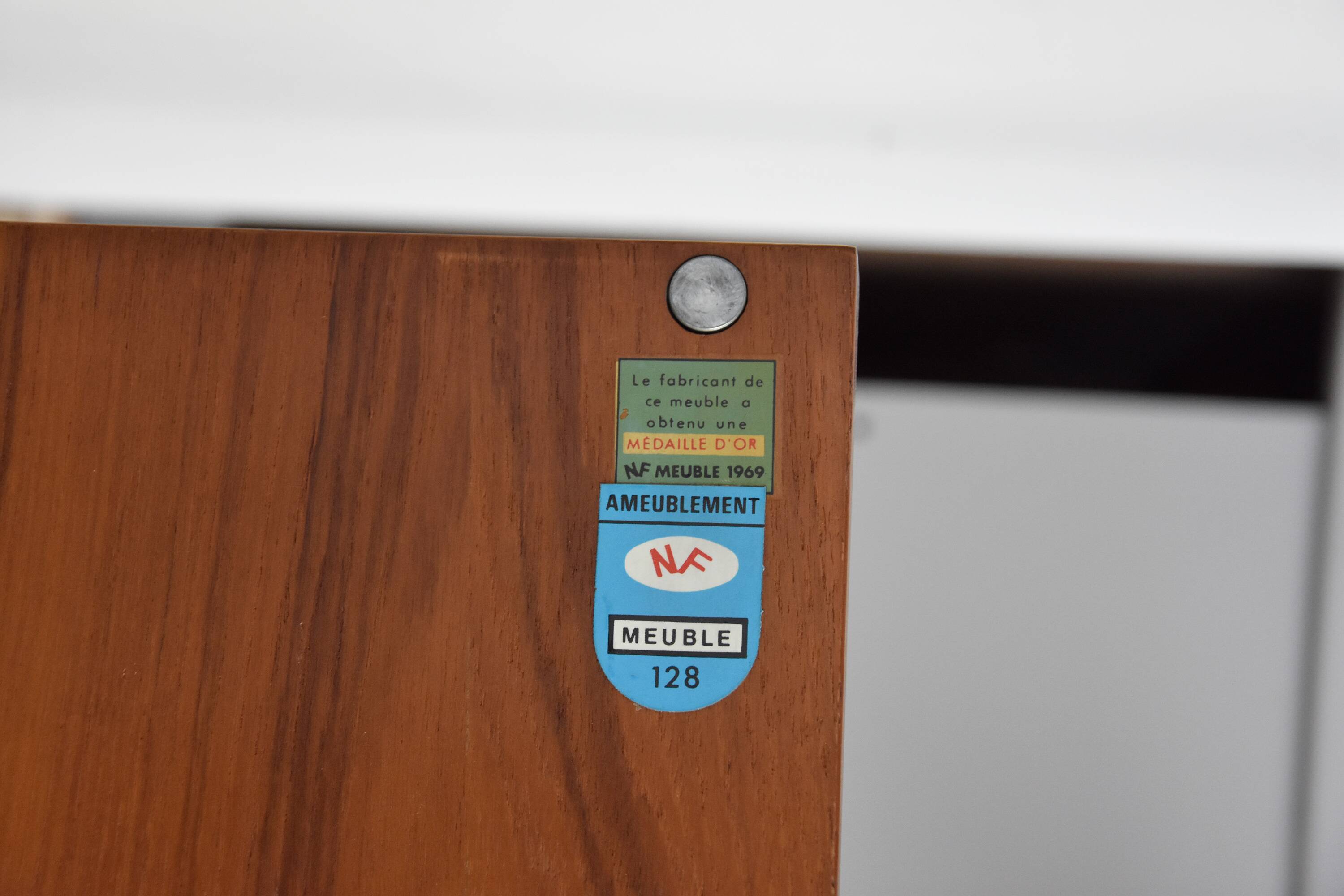 Large vintage Scandinavian teak sideboard – 1960s buffet