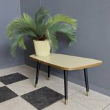 low Yellow formica side table 1960s