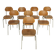 Set of 8 metal and wood school chairs  
Former Czechoslovakia 1960