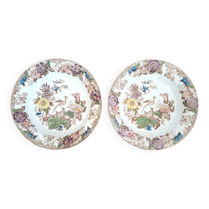 Lot de 2 assiettes anciennes - longwy