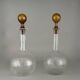 Set of 41 antique glasses with amber stems - water, wine, liqueur, champagne cups.