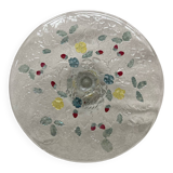 Cake stand with strawberry decoration