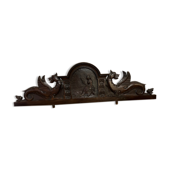 Wooden cabinet pediment