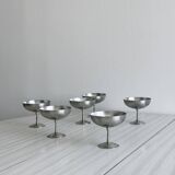 6 stainless steel footed bowls MAT