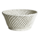 Corbeille en céramique tressée blanche
