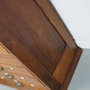 Very Tall Dutch Art Nouveau Walnut Apothecary Cabinet Barber Cabinet, 1900s