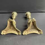 Pair of 19th century candlesticks – Gilt bronze