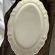 Large oval cream earthenware dish Sarreguemines France L44