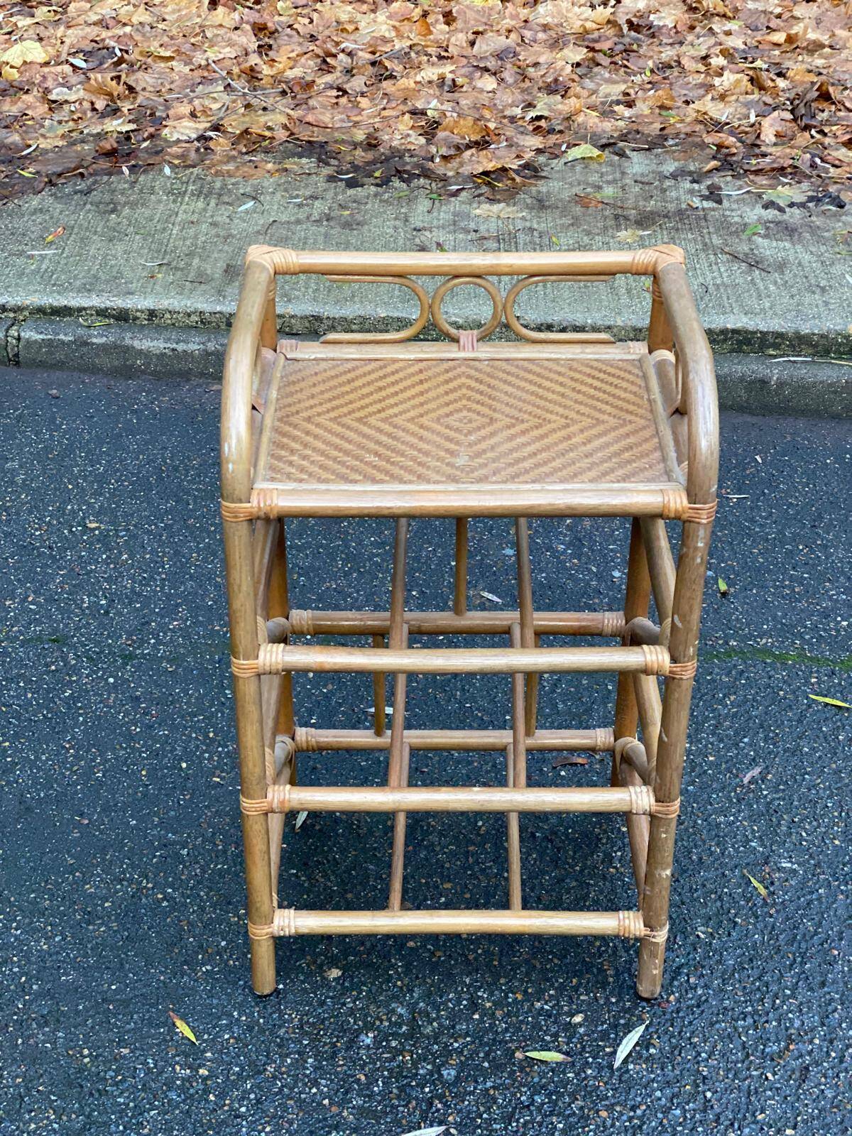 Rattan and wicker shelf 45x35x75cm
