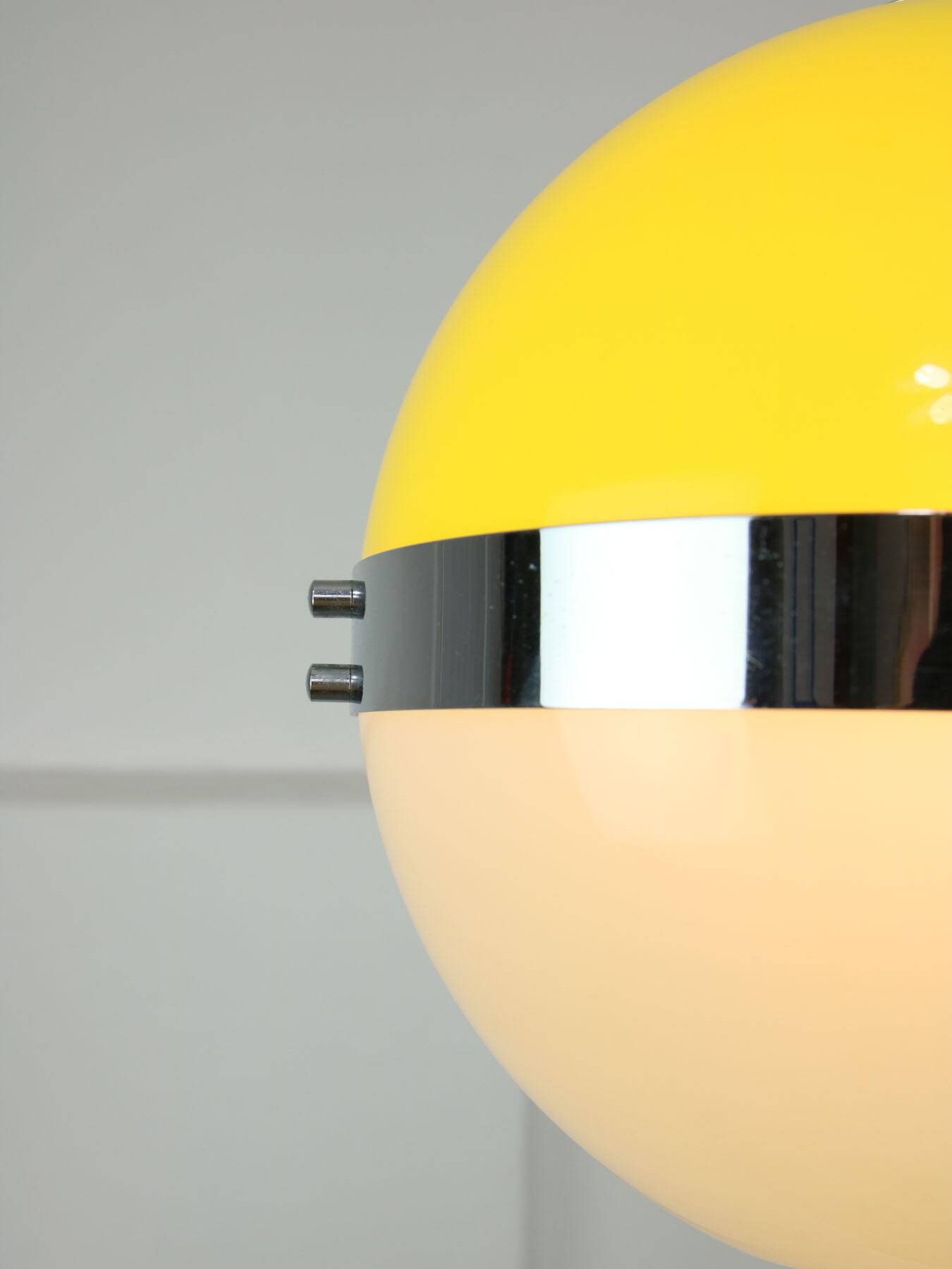 Space Age Italian Yellow Pendant Lamp, 1970s